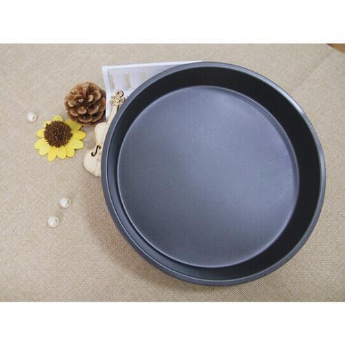 1PC 8inch Non Stick Pizza Pan Baking Fryer Pan Stainless Steel Round Baking Cake Mold Pan Pizza Tools Cooking Bakeware EJC 0501
