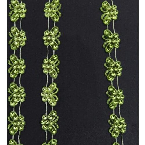 10Yard Butterfly Bead Rhinestone Bendable Mesh Wrap Roll Trim For Sewing Apperal Bag Shoes Cap Party Holiday Venue Decoration