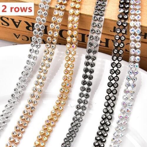 4Mm Clear Crystal Ab Rhinestone Trimming Hotfix Tape Fancy Wedding Dress Belt Applique Diamond Mesh Iron On Decorative Banding