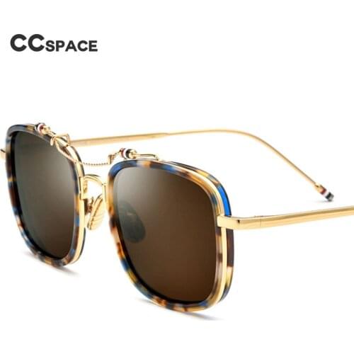 49554 Fashion Plate Large Frame Polarized Sunglasses Uv400 Men and Women Fashion Shading Retro Glasses