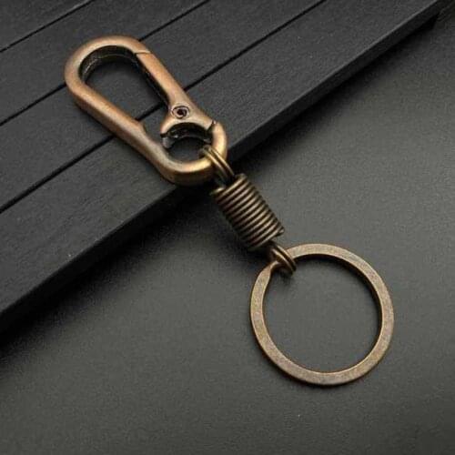 Keychain Simple Strong Carabiner Shape Keychain Climbing Hook Key Chain Rings Stainless Steel Man Gift