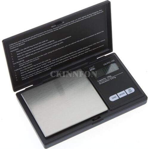 DHL 20PCS Home & Living 100g * 0.01g Mini LCD Digital Pocket Jewelry Gold Diamond Scale Gram (Color: Black)