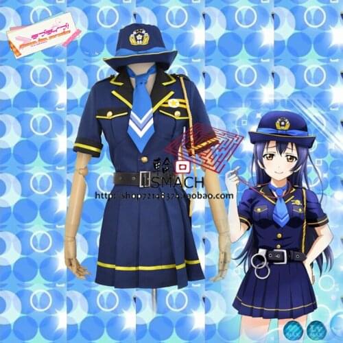 Hot Anime Love Live! Umi Sonoda Police Uniform Cosplay Costume Whole Set For Women Girl