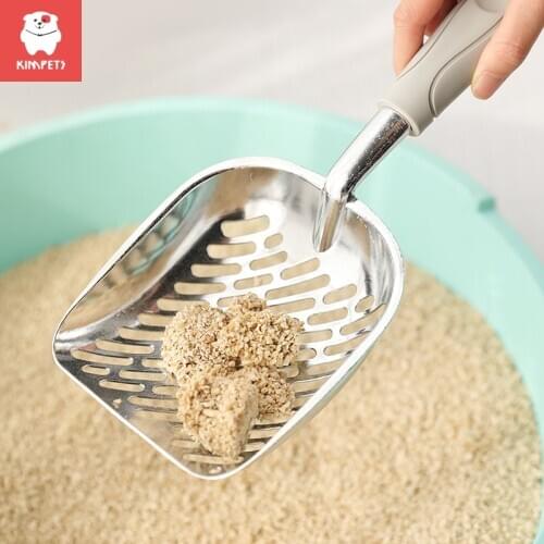 KIMPETS Metal Cat Litter Scoop Large Stainless Steel Poop Picking Shovel Pet Cat Dog Poop Scoop Aluminum Alloy Cat Litter Scoop