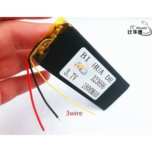 Li-po 3.8V XWD 323696P 1700MAH LI-ION POLYMER battery 3 cables 1800MAH for china clone I6 goophone 6s MTK andorid phone