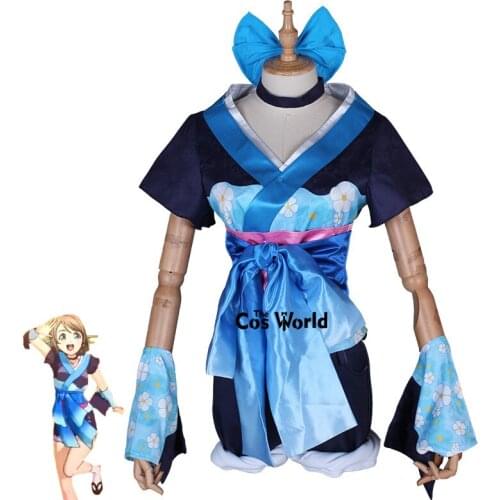 LoveLive!Sunshine!! Aqours Watanabe You MY Dance TONIGHT MIRACLE WAVE Yukata Kimono Dress Uniform Outfit Cosplay Costumes