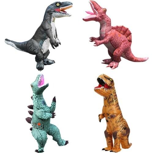 Fancy Party Dinosaur Inflatable Costume for Adult Women Men Halloween Costmes Anime Cosplay Suit Carnival Blow up Dress