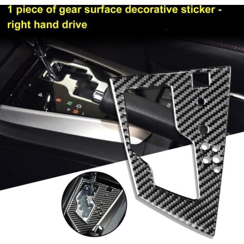 Panel Decal Dust-proof Strong Sticky Carbon Fiber Gear Shift Panel Trim Sticker for Toyota Corolla 2014-2018 Right Drive