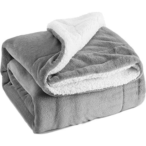 LISM Sherpa sheepskin blanket thick double-layer flannel blanket wool blanket winter warm office shawl