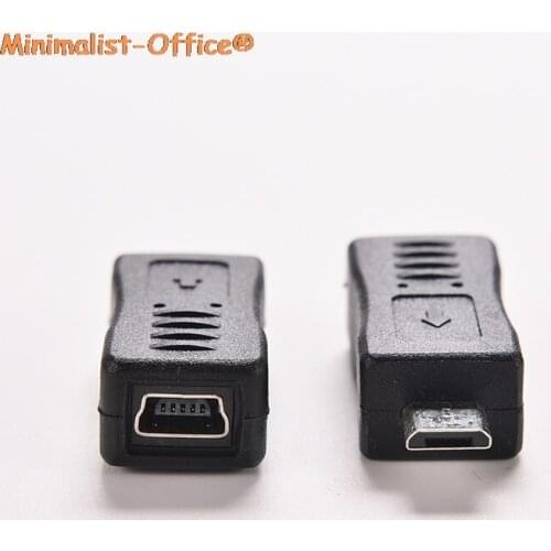 Micro USB Male to Mini USB Female Adapter Connector Converter Adaptor for Mobile Phones MP3