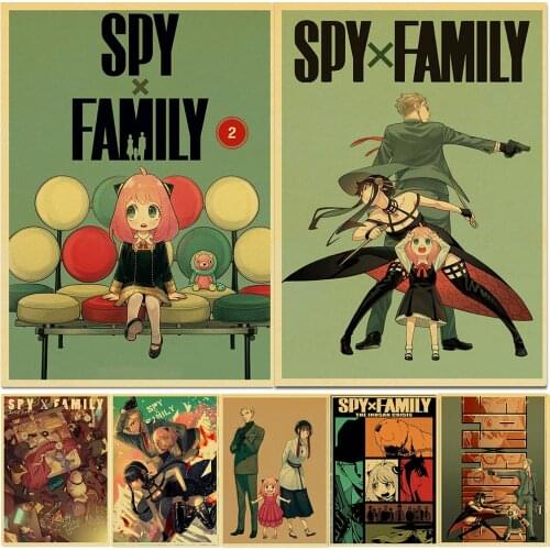 WTQ Japanese Anime Posters SPYxFAMILY Canvas Painting Retro Poster Wall Decor Posters Wall Art Picture Room Decor Home Decor