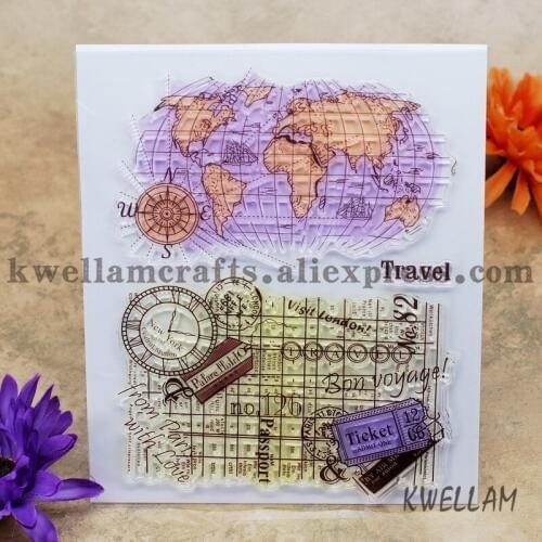 Travel from paris with Love Scrapbook DIY photo cards account rubber stamp clear stamp transparent stamp 15x18cm KW6122523