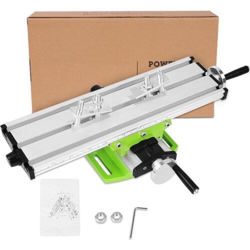 Worktable Working Cross Table Milling Drilling Bench Multifunction Drill Vise Fixture Compound Working Table Adjustable X-Y Axis