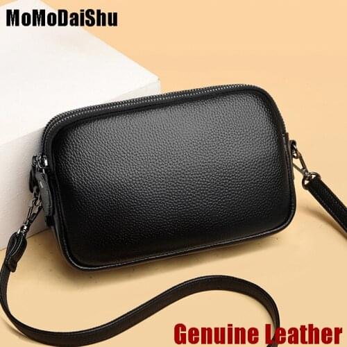 Luxury Bags Designers Genuine Leather Fashion Messenger Bag 2021 New High Quality Handbag Black Shoulder Women Bag Leather