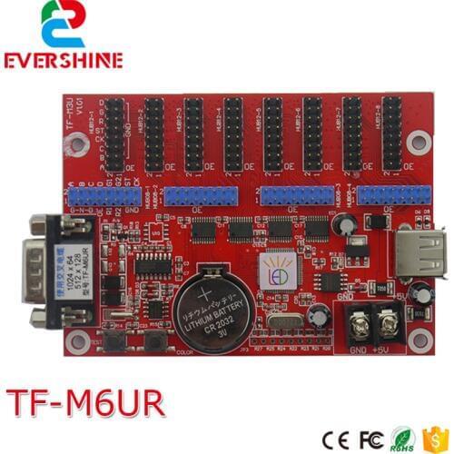TF-M6UR(TF-M5UR) USB(U disk)+Serial(RS232) communication P3.75,P5,P10 led display sign controllr card