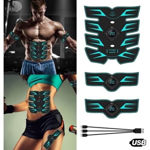 Workout Abdominal Belt Electrostimulation ABS Muscle Stimulator Hip Muscular Trainer Toner Home Gym Fitness Equipment Women Men