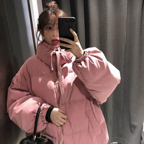 Womens Padded Jacket Winter New Thick Slim-fitting Padded Clothes Loose Bf Korean Version Of Bread Clothes Warm Cotton Coat