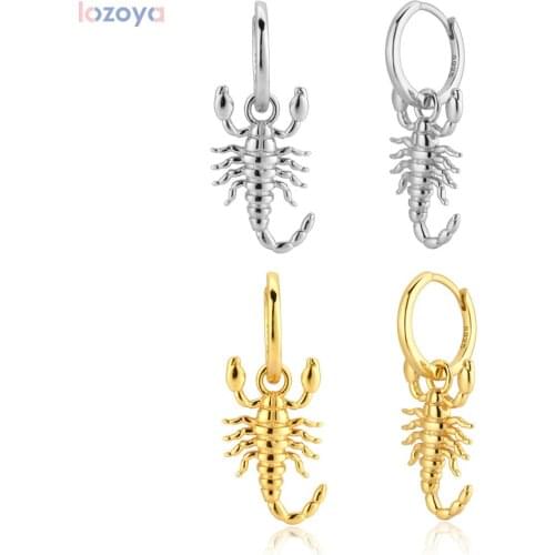 Lozoya 100% 925 Sterling Silver Big Fashion Women Party Spider Pendant Drop Animal Drop Earring New 2020 Wedding Jewerly