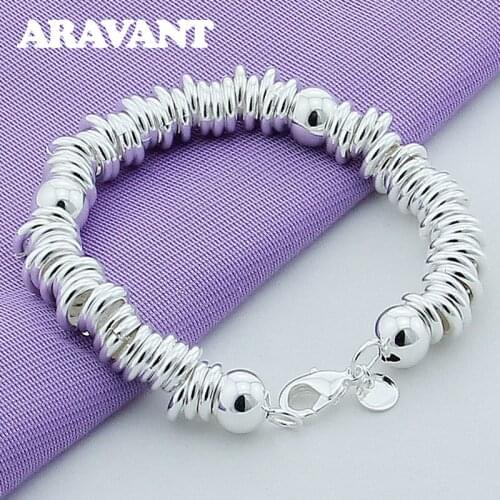 New Arrival 925 Silver Multi Circle Bead Bracelet Women Charm Bracelets Fine Jewelry