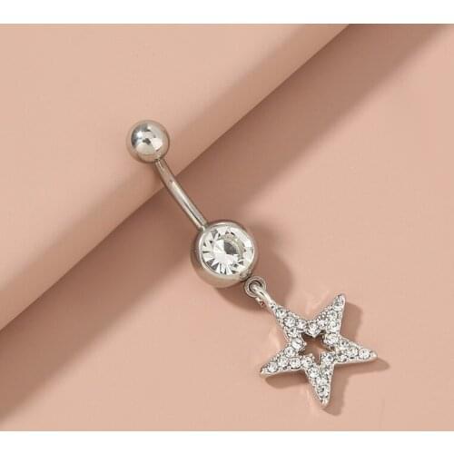 Womens Piercing Belly Button Ring Trend Goth Long Pendant Fashion Woman Jewelry Accessories Women Sexy Punk Body Piercings