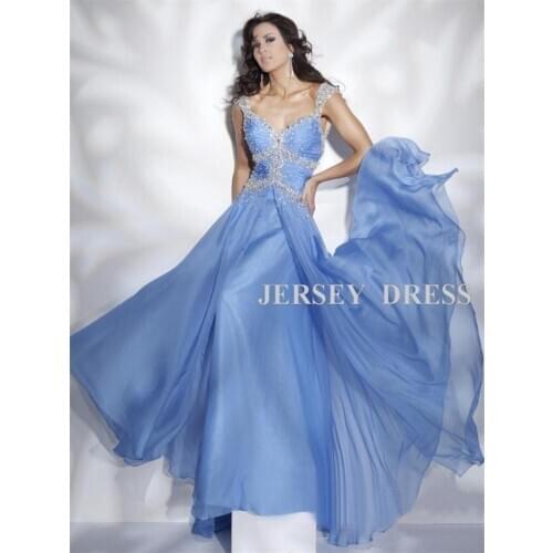 Robe de soiree courte new design saree sexy v-neck indian party gowns vestidos formal blue evening mother of the bride dress