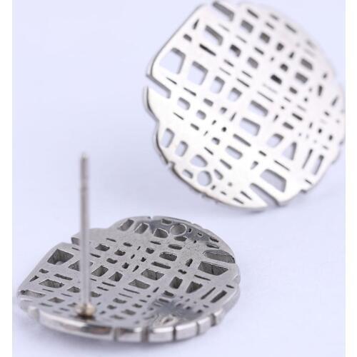 10pcs stainless steel new earring connectors diy post earrings findings supplies with backs for jewelry making