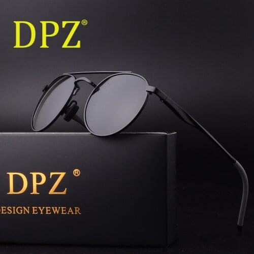 2019 DPZ Luxury Brand Vintage women Sunglasses Polarized Coating men Sun glasses Round Eyewear