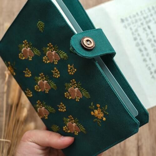 2020 A5 Kawaii Cute Cloth Dotted Notebook School Office Stationery Blank Line Grid Dots Planner 6 Holes Spiral Ring Binder