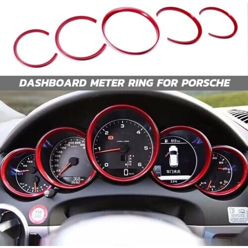 Car Interior Accessories Car Dashboard Meter Ring Covers Trim For Porsche Cayenne 958 2011-2018