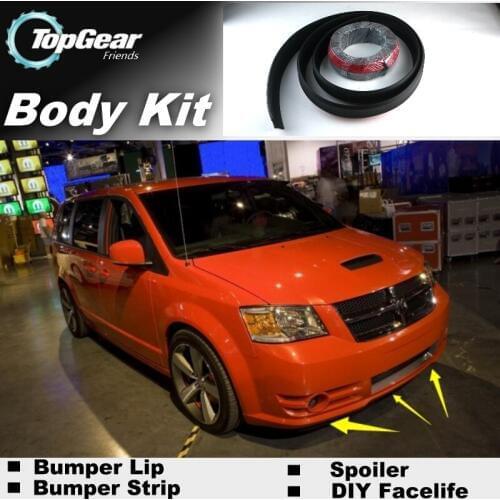 Bumper Lip Deflector Lips For Dodge Caravan Ram C/V Tradesman Front Spoiler Skirt For Top Gear Fans to Tuning / Body Kit / Strip