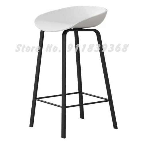 Nordic Bar Chair Simple Modern Family High Chair Leisure Bar Stool Milk Tea Shop Dining Bar Stool Front Desk Chair