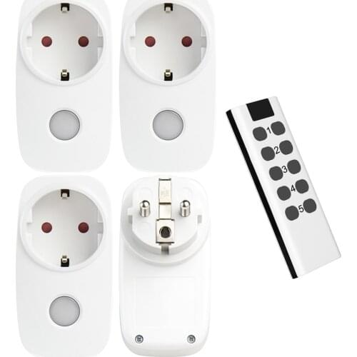 MSLE Wireless RF 433 Mhz Remote Control Switch EU Socket Smart Plug Outlet Home Appliance Compatible With Broadlink RM4 Pro