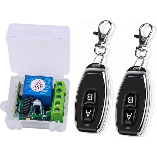 433Mhz DC 12V Wireless Remote Switch Relay Receiver Transmitter Switch Module and RF Transmitter