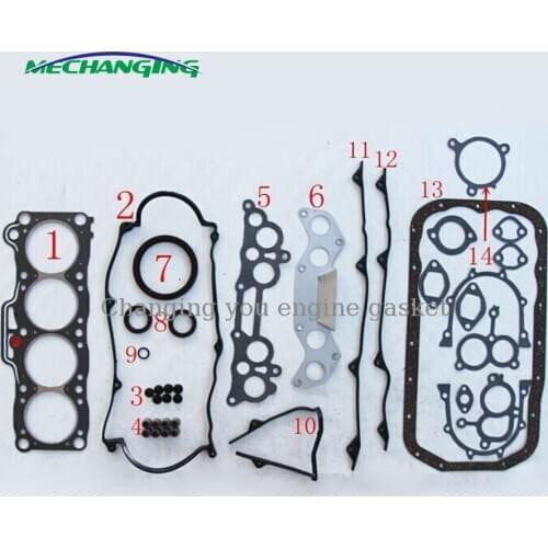 For MAZDA B2000 CAPELLA 626 E1800 FE F8 Engine Parts Complete Engine Gasket full set engine gasket OEM 8AG1-10-271A 50075400