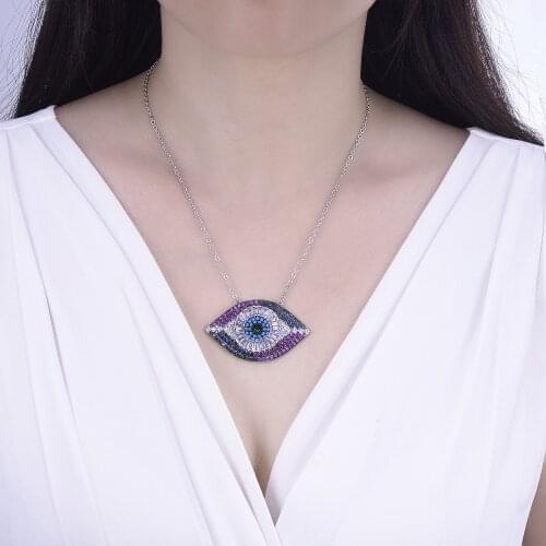 European and American creative round necklace female ring set full of diamond concentric circle geometry factory wholesale