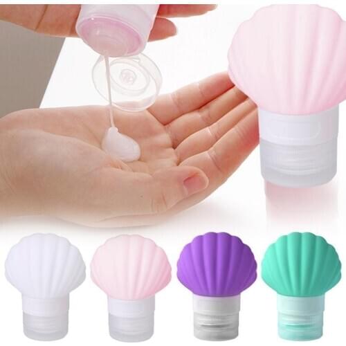 40/90ML Bottle Silicone Cosmetic Bottled Shampoo Storage Bottles Soft Portable Conchas Vial Points Bottle for Travel