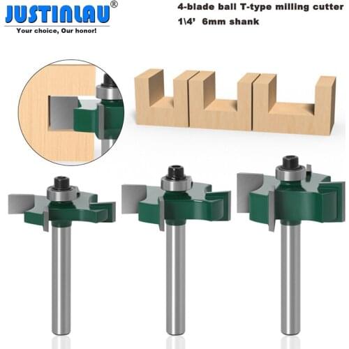 JUSTINLAU Wood Milling Cutter Carbide-tipped Cutter Cutters for Router Drill Bit Solid Carbide Burs Ball Bearing Knife