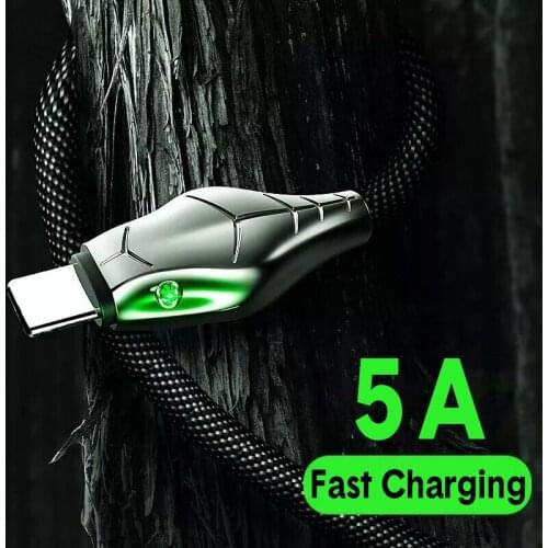 Phone Data Line Micro USB Type C 5A Fast Charging Cable USB C For iPhone Xiaomi Android Charger Cable Nylon Wire USB-C Cord