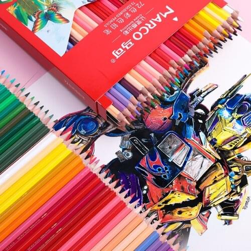 72/48/36/24/12 M&G Marco watercolor Oil colored Pencils C700 Water-soluble pencil Painting Drawing Sketch Art Set Supplies