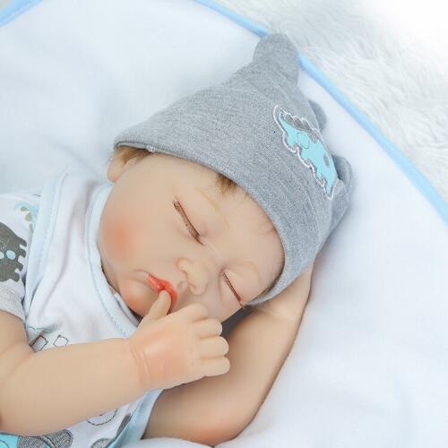 NPKCOLLECTION boy sleeping dolls reborn 22inch 55cm soft silicone reborn baby dolls for sale children gift toy dolls bonecas