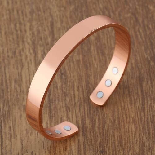 Pure Copper Energy Magnetic Bangle Healthcare Bracelets Fashion Bangle Jewelry Fitness Balance Rose Gold Color Craft Souvenir