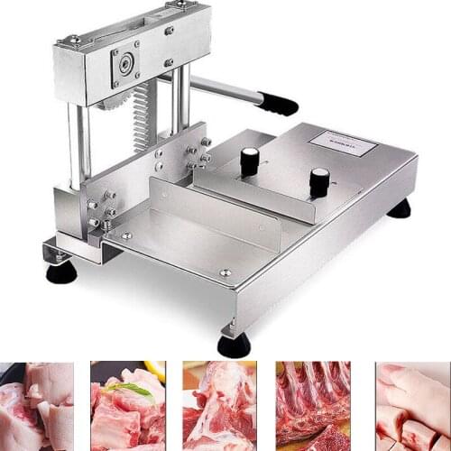 Small commercial pork bone ribs saw machine manual cutting meat bone machine convenient and convenient