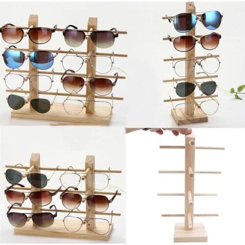 Hot Multi Layers Wood Sunglass Display Racks Shelf Eyeglasses Show Stand Jewelry Holder For Multi Pairs Glasses Showcase Women