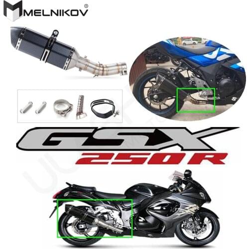 Motorcycle Exhaust Muffler Escape Link Middle Pipe DB-KILLE Slip On For Suzuki GSX250R GSX 250R GSX250 GW250 R Exhaust