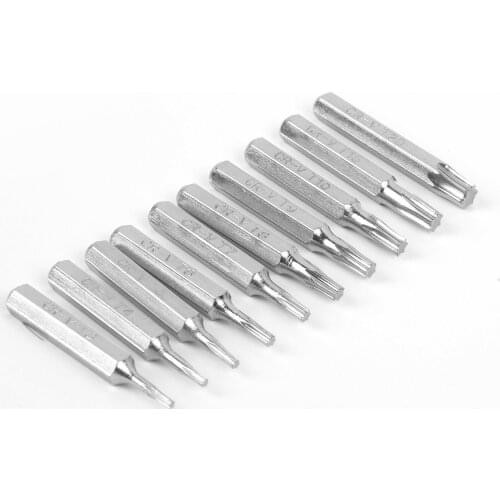 10 Pcs Screwdriver Bit Set Hex Security Magnetic Head 28MM Screws Driver Bits