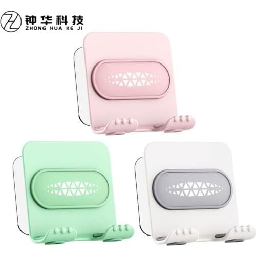 Wall Phone Holder Stand Support Tablet Stand Cell Phone Wall Holder Stand Portable Wall Mobile Phone Holder Paste Type Bracket