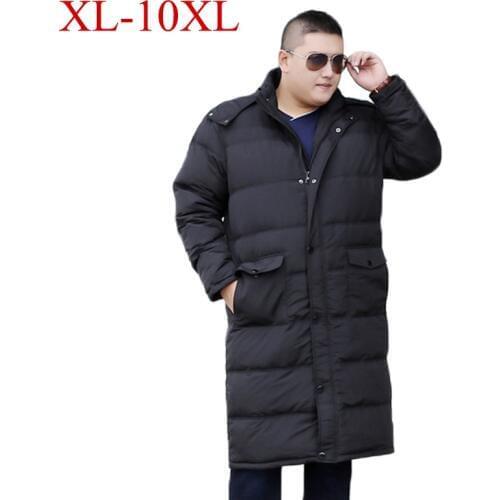 NEW Plus Size 12XL 10XL 9XL 8XL 7XL Winter Jacket Men Windbreaker Thicken Warm Parka Mens Winter Jacket and Coat bust 170cm