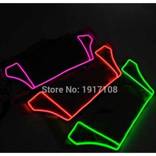 Wholesale 10 pcs Glowing EL Wire Running Waist Bag Fitness Packs Holder Jogging Sports LED strip Running bag party supplies