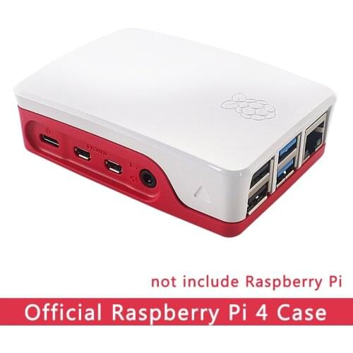 Original Official Raspberry Pi 4 Case Plastic White Red Box Enclosure Shell for Raspberry Pi 4 Model B