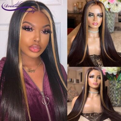 Wavy Pink Colored Lace Front Wig Human Hair Wigs 180% Brazilian PrePlucked Wavy Remy Hair Wigs For Women Dream Beauty